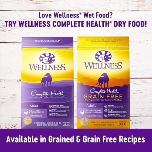 Wellness Wet Canned Dog Food, Complete Health, Pate Variety Pack, 12.5 Ounce(Pack of 6)