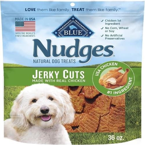Blue Buffalo Nudges Jerky Cuts Natural Dog Treats Chicken, 36 oz