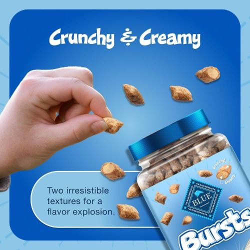 Blue Buffalo Bursts Crunchy and Creamy Cat Treats, Great for Training, Paw-Lickin' Chicken, 5 oz Bag