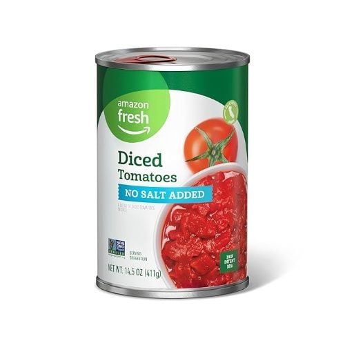Amazon Fresh, Diced Tomatoes, No Salt Added, Packaging May Vary, 14.5 oz
