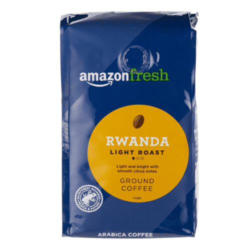 Amazon Fresh Rwanda Light Roast Ground Coffee, 12 oz