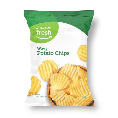 Amazon Fresh Wavy Potato Chips, 11 oz