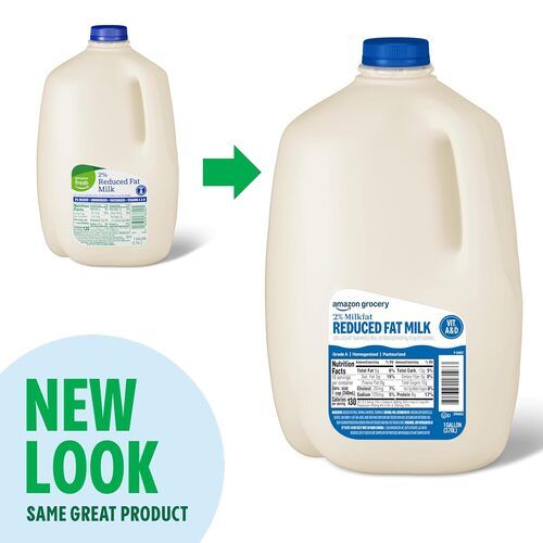 Amazon Grocery 2% Milkfat, Reduced Fat Milk, 1 Gallon