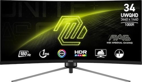 MSI MAG345CQR 34-inch UWQHD 3440 x 1440 Computer Monitor