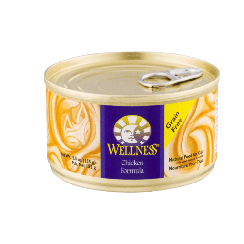 Wellness Chicken Formula, Natural Food For Cats, Added Vitamins & Minerals, Grain Free, 5.5 oz