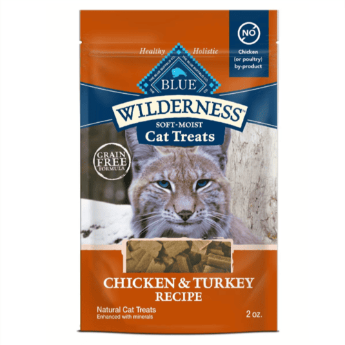 Blue Buffalo Wilderness Soft-moist Cat Treats, Chicken & Turkey Recipe, Grain-Free, 2 oz Bag