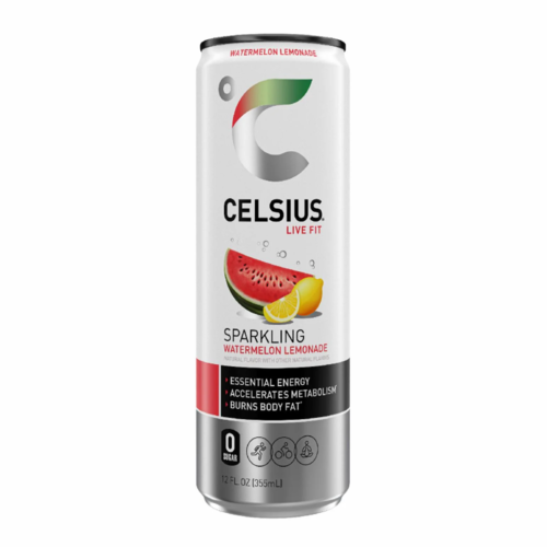 CELSIUS Sparkling Watermelon Lemonade, Functional Essential Energy Drink, 12 fl oz, Single Can