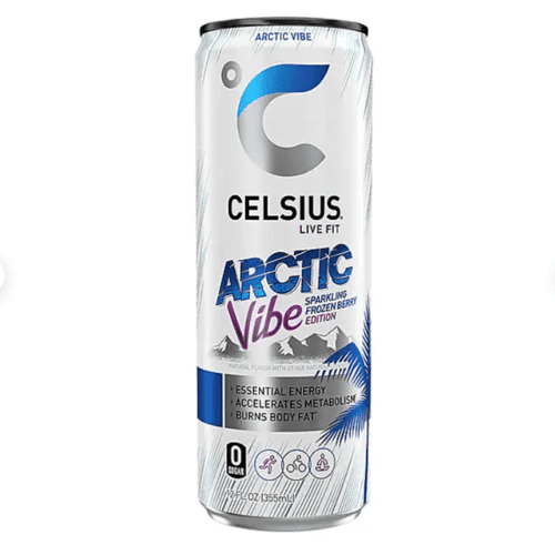 CELSIUS Arctic Vibe Sparkling Energy Drink, Frozen Berry Edition, Sugar-Free, 12 fl oz, 12 Cans