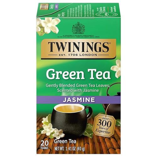 Twinings Green Tea with Jasmine, Individually Wrapped Bags, 20 Count, Pack of 1