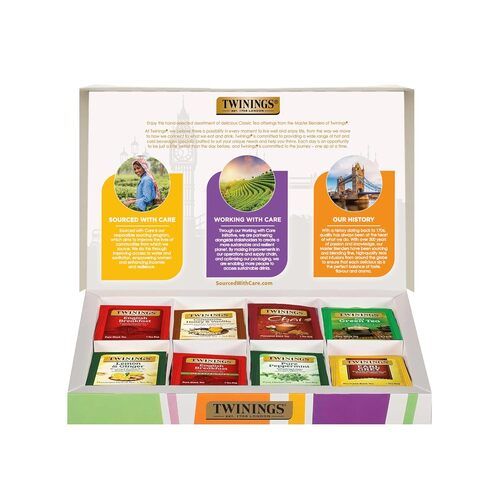 Twinings Tea Classics Collection Gift Box Sampler, Includes Black, Herbal, Green, & Chai Teas, 48 Count, Pack of 1