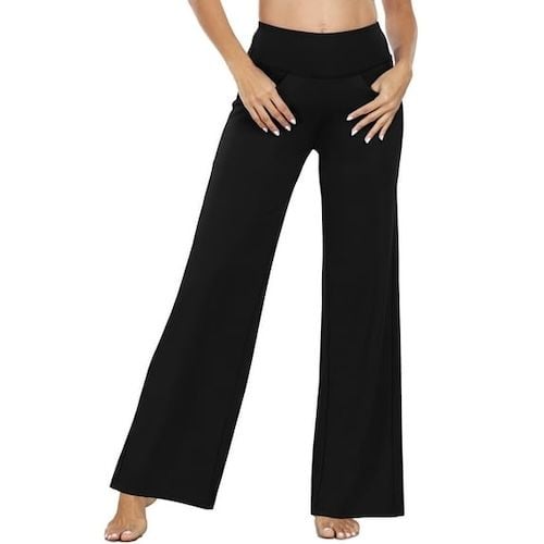 NELEUS Womens 31" Wide Leg Pants Athletic Yoga Stretch Loose Legging
