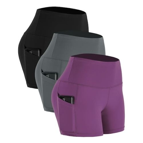 NELEUS Womens 4" High Waist Athletic Spandex Shorts