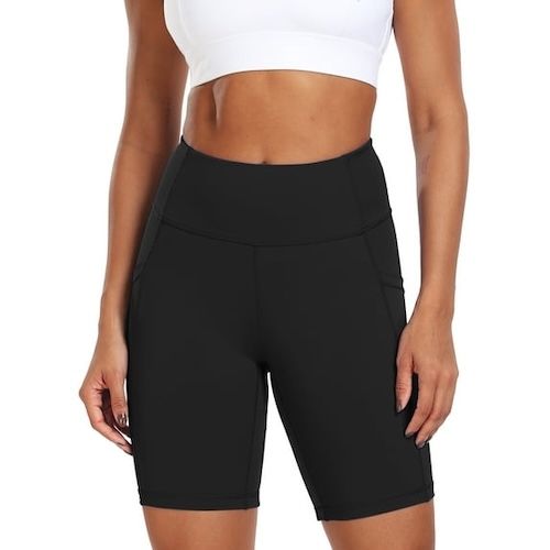 NELEUS Womens 8" High Waist Spandex Shorts