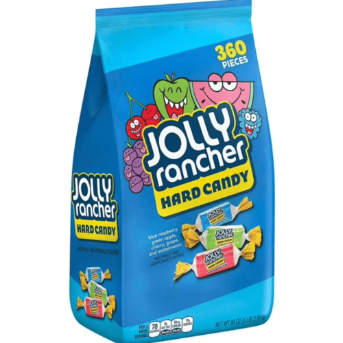 JOLLY RANCHER Hard Candy, Assorted Fruit Flavored, Individually Wrapped, 360 Pieces, 5 lb, Bag