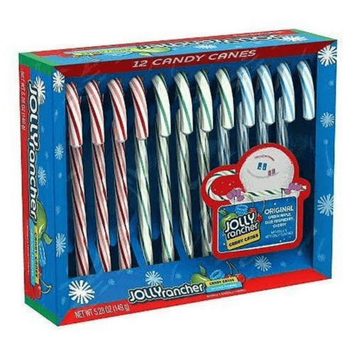 Jolly Rancher Assorted 12 Candy Canes, 5.28 oz