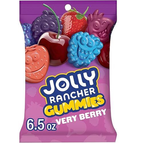 JOLLY RANCHER Gummies, Fruit Flavored Candy, Very Berry, Bag, 6.5 oz