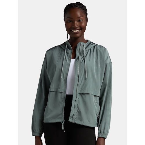 Athletic Works Women's Zip Front Windbreaker Jacket