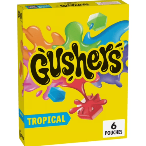 Gushers Tropical Fruit Flavored Snacks, 6 Pouches, 4.8 oz