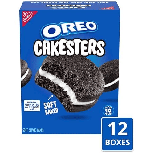 OREO Cakesters Soft Snack Cakes, Soft Baked, 12 Boxes, 60 Total Packs