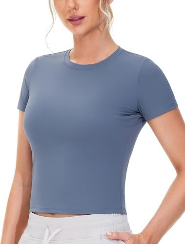 THE GYM PEOPLE Women's Workout Tops Short Sleeve