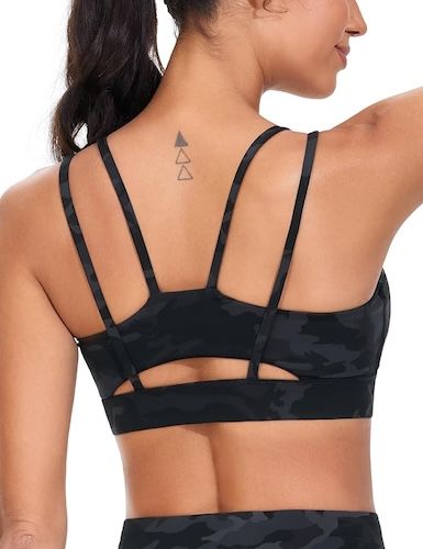 THE GYM PEOPLE Women's Double Spaghetti Strap Sports Bras