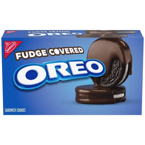 Oreo Fudge Covered Chocolate Sandwich Cookies, Pack of 3, 7.9 oz