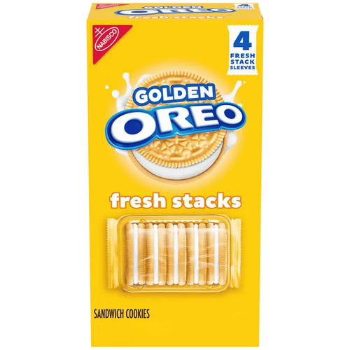 Oreo Fresh Stacks Golden Sandwich Cookies, 4 Fresh Stack Sleeves, 8 oz