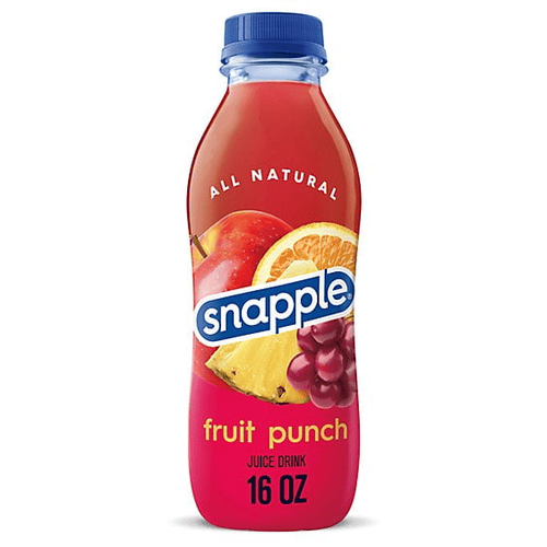 Snapple All Natural Fruit Punch Juice Drink, Plastic Bottle, 16 oz