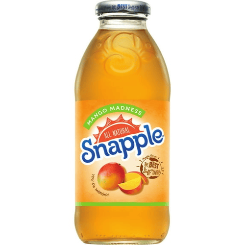 Snapple All Natural Mango Madness, Glass Bottle, 16 oz