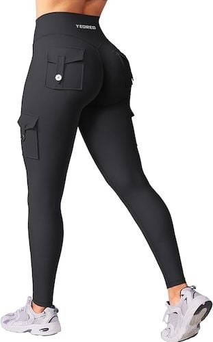 YEOREO CoreFlex Workout Cargo Leggings with Pockets