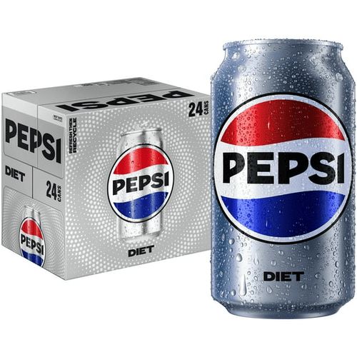 Pepsi Diet Soda Pop, Refresh Then Recycle, 12 fl oz, 24 Cans