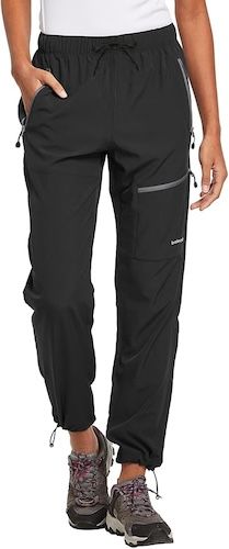 BALEAF Hiking Cargo Pants Elastic Waist Water-Resistant UPF 50+