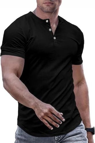 JMIERR Henley Longline Athletic T-Shirt