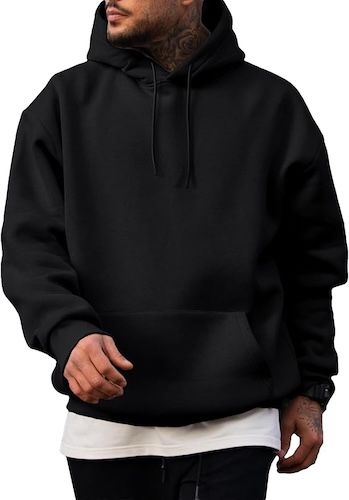 JMIERR Mens Casual Cotton Hooded Collar Drawstring Hoodies