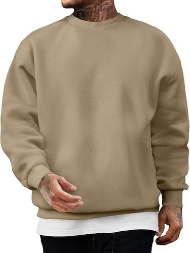 JMIERR Men's Casual Fleece Pullover Sweatshirt
