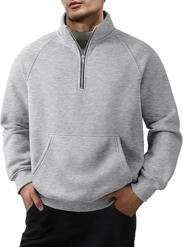 JMIERR Quarter Zip Pullover Sweatshirts