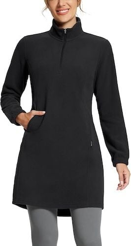 BALEAF Women's Fleece Dress Sweatshirt Long Tunic