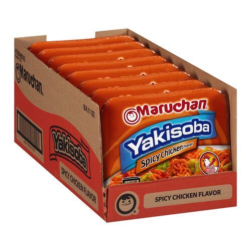 Maruchan Yakisoba, Hot and Spicy, Spicy Chicken Flavor, 4.11 oz, 8 Packs