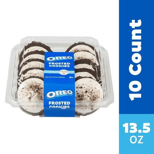 Oreo Frosted Cookies, Soft and Chewy, Real Coca, 13.5 oz, 10 Count