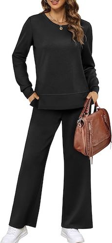 XIEERDUO Women's 2 Piece Lounge Sets Side Slit Outfits