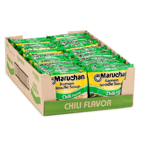 Maruchan Instant Ramen Noodle Soup, Chili Flavor, Ready to Eat Meals, 3 oz, 24 Count
