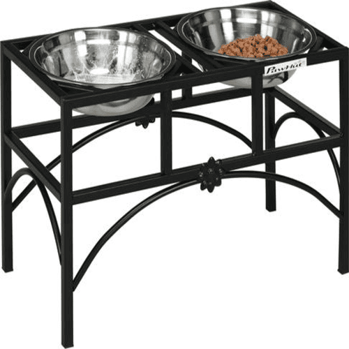 PawHut Brand New Elevated Pet Bowls for Both Dogs and Cats, Black, Tall