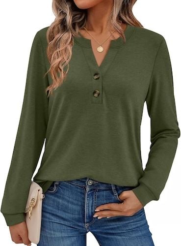 AUTOMET Womens Tops Long Sleeve Shirts Fall Fashion Clothes
