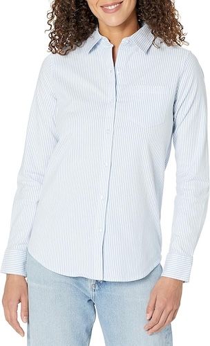 Amazon Essentials Women's Long Sleeve Oxford Shirt