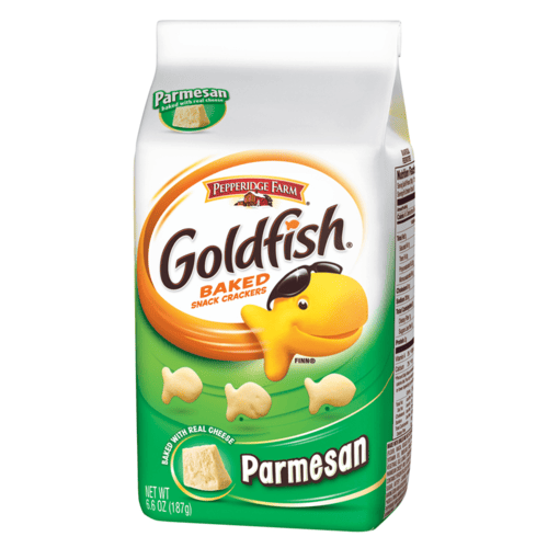 Pepperidge Farm Goldfish Parmesan Baked Snack Crackers, 100% Real Cheese, 6.6 oz, Bag