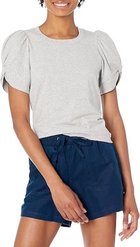 Amazon Essentials Womens Twist Sleeve Crewneck T-Shirt