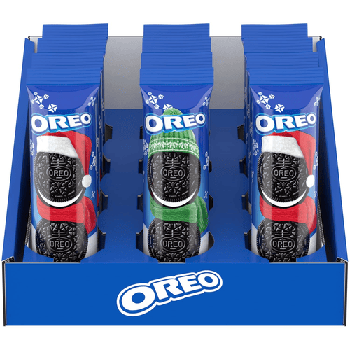OREO Holiday Chocolate Sandwich Cookies, Stocking Stuffer Packs, Multiple Festival Designs, Packaging May Vary, 12 Packs, 4 oz, Bag