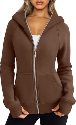 Trendy Queen Womens Zip Up Hoodies