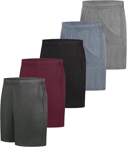 Hanes Mens 5-Pack Cooldri Athletic Shorts