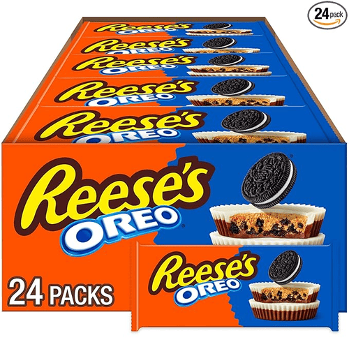 Reese's Oreo Peanut Butter Cups with Milk Chocolate and White Creme, 1.4 oz, 24 Packs